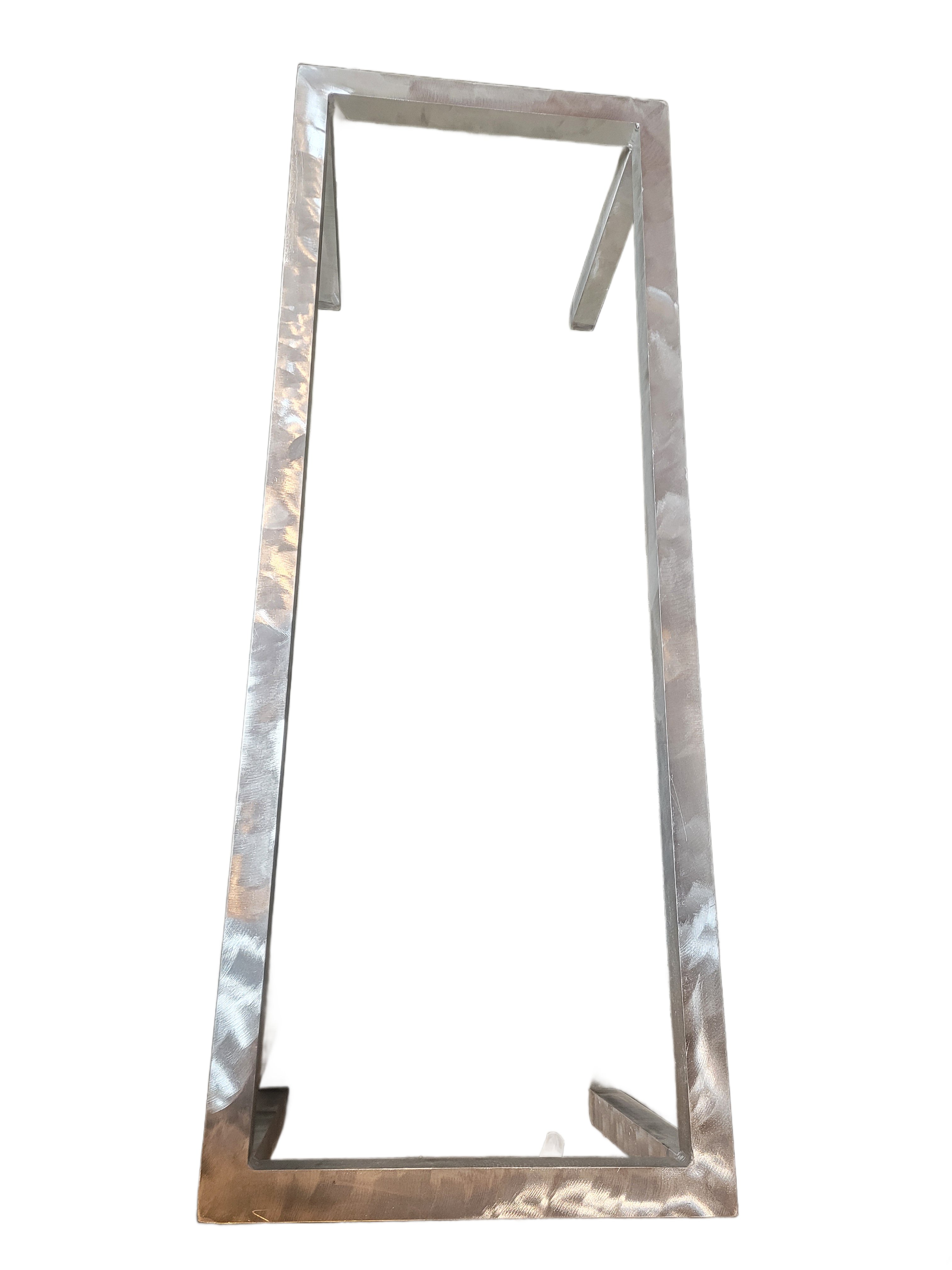 Aluminum and Tempered Glass Table - Image 1