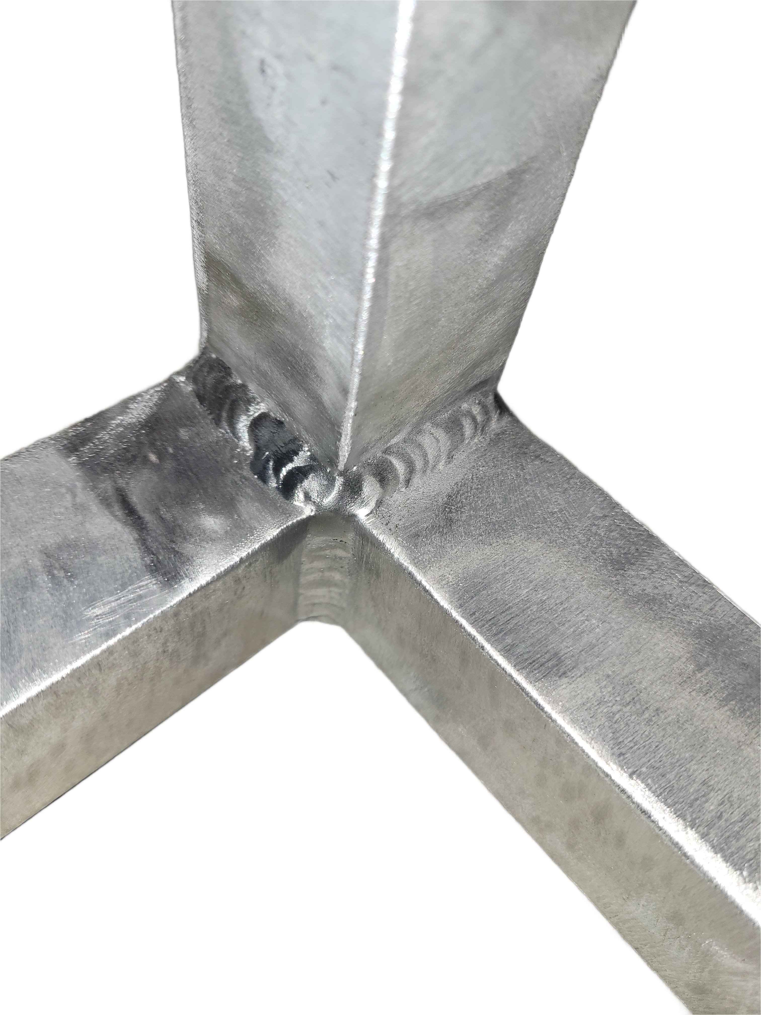 Aluminum and Tempered Glass Table - Image 1