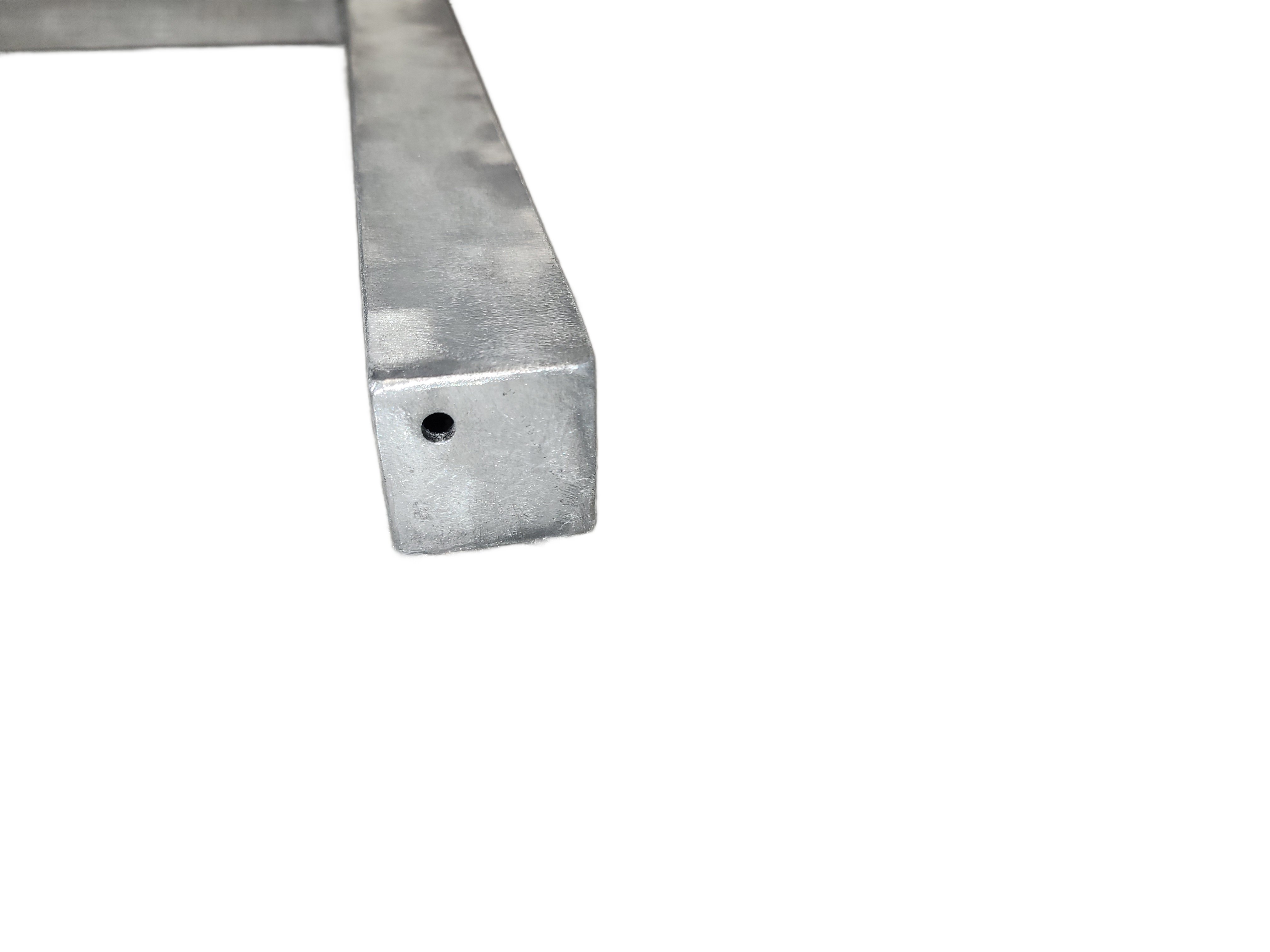 Aluminum and Tempered Glass Table - Image 1