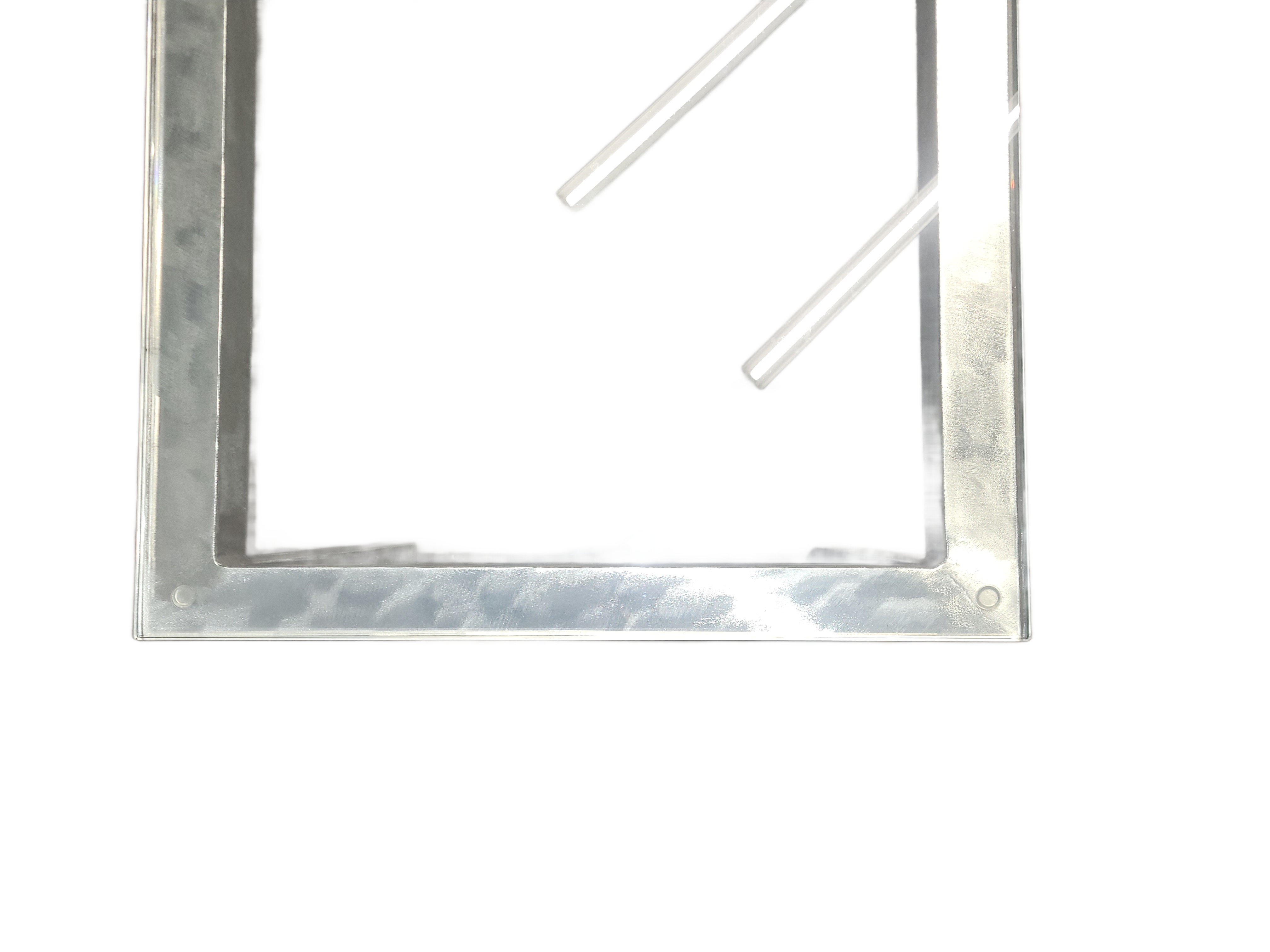 Aluminum and Tempered Glass Table - Image 1