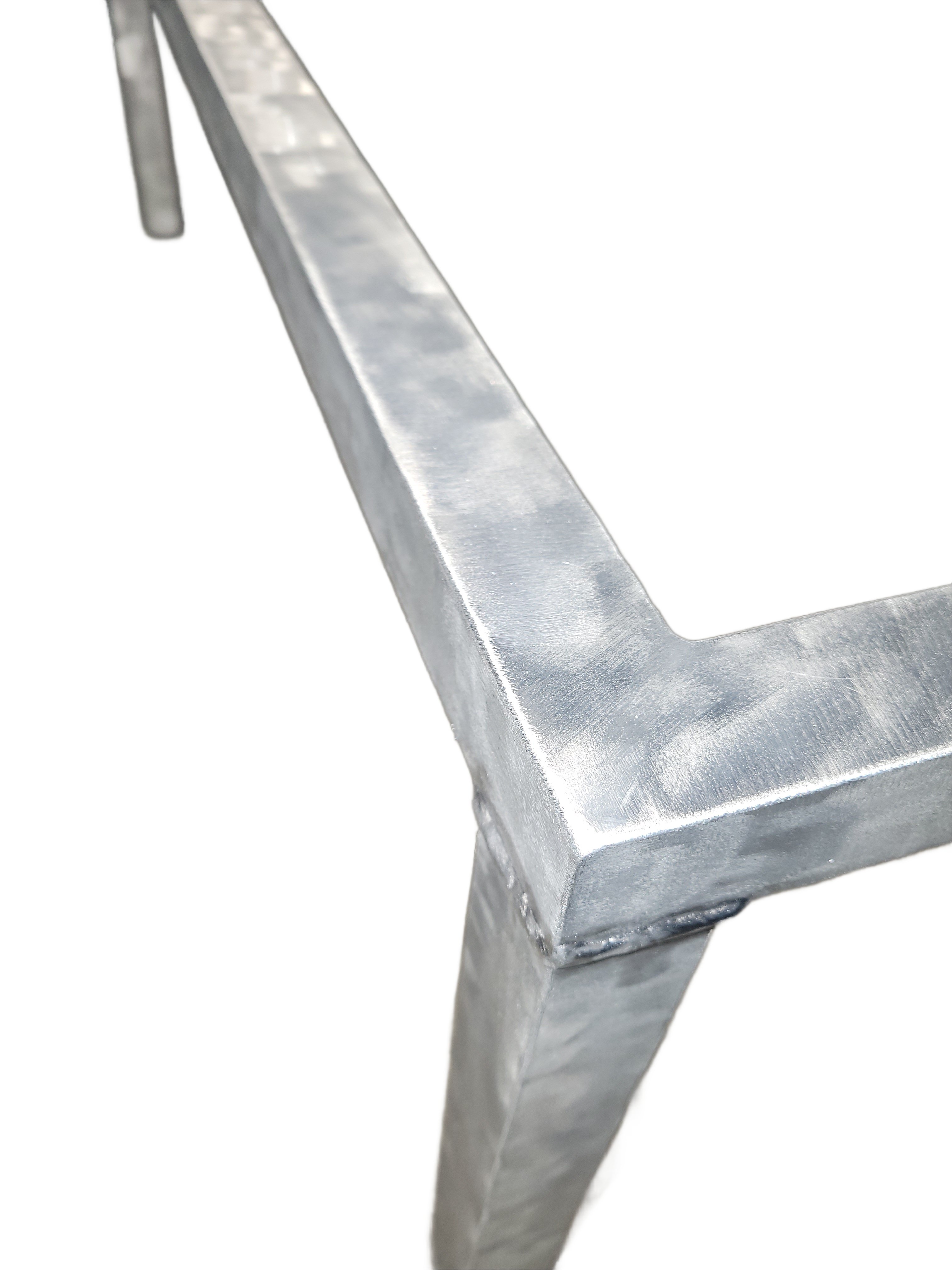 Aluminum and Tempered Glass Table - Image 1